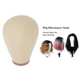 thumbnail image 3 of Head Cork  Block Head Mannequin Head With Mount Hole For  Styling Drying Display, 3 of 8