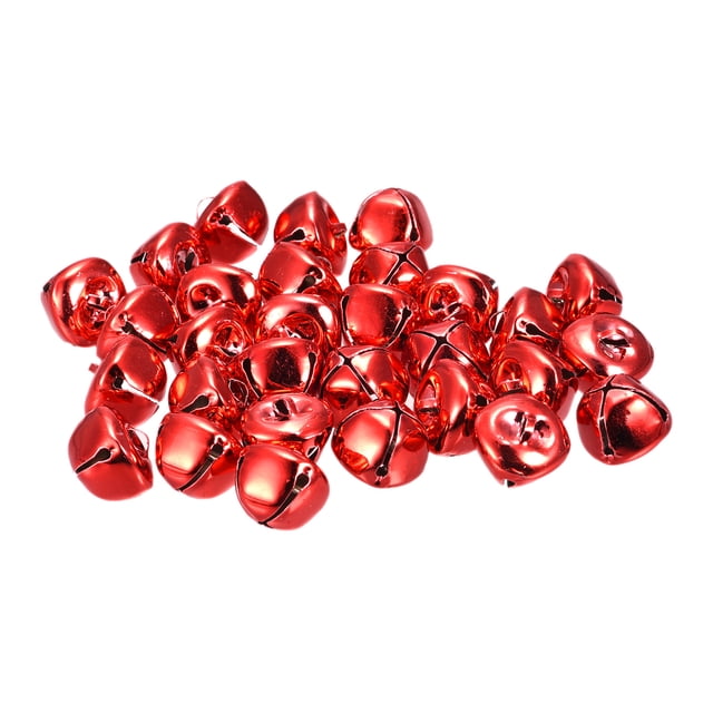 Tintineo Campanas, 20mm 48 Piezas Carbono Acero Artesanía Campanas para Bricolaje Navidad, Rojo