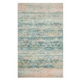 thumbnail image 3 of SAFAVIEH Saffron Candelario Floral Cotton Area Rug, Turquoise/Peach, 3' x 5', 3 of 3