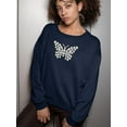 thumbnail image 2 of Daisy Butterfly Sweatshirt Women -Image by Shutterstock, Female Small, 2 of 4