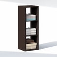 thumbnail image 1 of Furinno CUBIC 3-Cube Closet Open Organizer Extra Thick Frame Black Dark Oak, 1 of 6