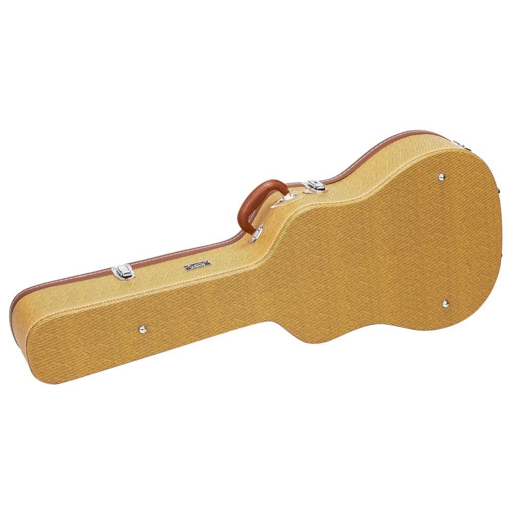 41" Folk Guitar Hardshell Case, Durable Acoustic Guitar Carrying Case with Plush Interior & Lockable Latches Yellow