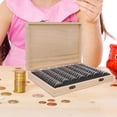 thumbnail image 4 of OFFIGAM Wooden Coin Storage Organizer with Adjustable Eva Rings and Secure Bronze Lock for Collectibles, 4 of 6