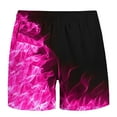 thumbnail image 5 of Deals Yieetim Hot Pink Swimming Trunks for Men, Summer Striped Printed with Pockets Elastic Waist Drawstring Beach Shorts, Lightweight Comfortable Fits Quickly Dry Swim Shorts, 5 of 5