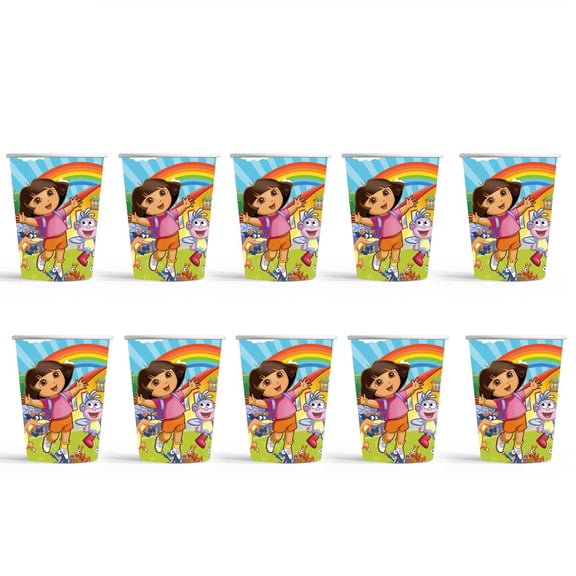 Dora The Explorer Party Supplies Cups Birthday Tableware Disposable Paper Mouthwash Drinking Cups