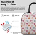 thumbnail image 3 of Lunch Bag Lunch Box for Women Reusable Insulated Lunch Bags,Water-Resistant Mini Colourful Donuts White Backdrop Cooler Lunch Tote Bag, Large Capacity for Work Travel Picnic, 3 of 6