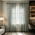thumbnail image 4 of PYURTEP Vintage Lace Curtains 78 Inches Long, Floral Pattern Semi Blackout Sheer Curtains, Ruffled Edge Grommet Window Drapes for Living Room Bedroom, 4 of 6