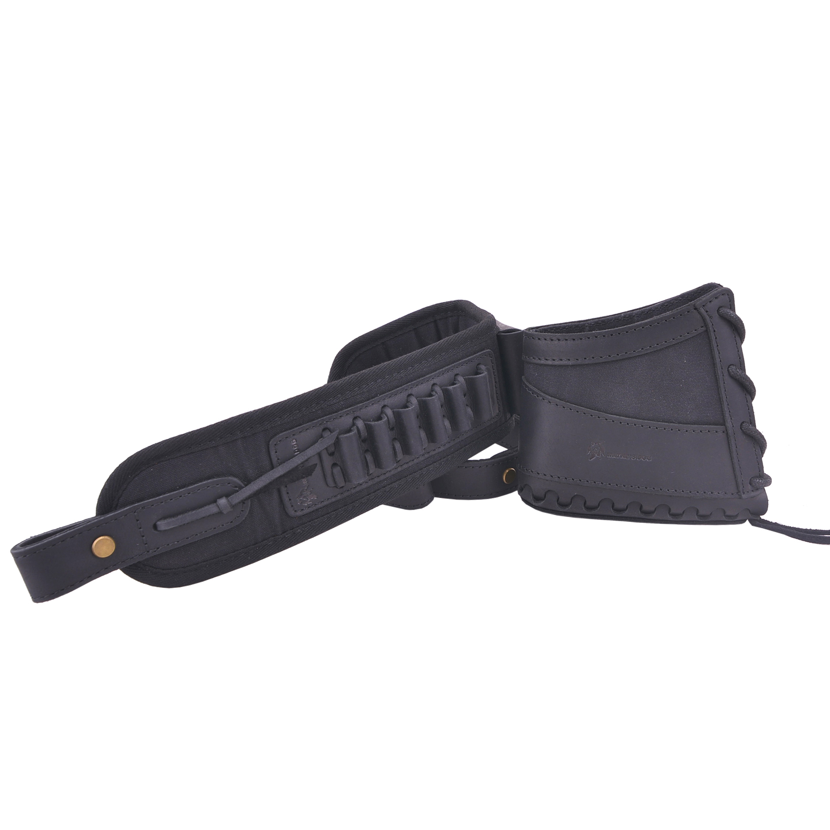 Wayne's Dog 1 Suit Leather Canvas Rifle Buttstock Recoil Pad with Leather Gun Sling Strap for .357 .30/30 .38 .35