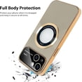 thumbnail image 2 of Compatible with iPhone 15 Case 2023 【Support for Magsafe】 Magnetic Logo View Magnetic Plating Luxury Case Wide Lens Camera Protection Shockproof Corner Back Cover -Gold, 2 of 6
