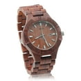 thumbnail image 2 of Angie Wood Creations Laser Engraved Red Sandalwood Men’s Watch, 2 of 7