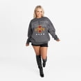thumbnail image 3 of Women's Gameday Couture Charcoal Iowa State Cyclones Oversized Rising Stars Premium Fleece Drop Shoulder Sweatshirt, 3 of 5