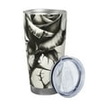 thumbnail image 2 of Easygdp Black And White Rose 20oz Stainless Steel Vacuum Insulated Double Wall Travel Tumbler, Durable Insulated Coffee Mug with Spillproof Lid-Straw Three-piece Set, 2 of 8