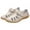 Beige, variant on Xfvqtps Sandals for Womens Leather Ankle Hook and Loop Low Wedge Arch Support Thick Sole Close Toe Hollow out Soft Sole Non Slip Comfortable Breathable Beach Summer Walking Casual Shoes Beige