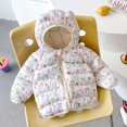 thumbnail image 3 of Kids Winter Coat Baby Boys Puffer Coat Cute Bear Hooded Jacket Long Sleeve Light Winter Coats for Baby Kids Winter Jacket Baby Boy Clothes 3-4 Years, 3 of 3