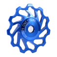 thumbnail image 2 of Qiilu 2pcs Ceramic Pulley Aluminium Alloy Rear Derailleur Guide Roller Part Accessory For MTB Bike,Bike Ceramic Pulley, Alloy Rear Derailleur, 2 of 2