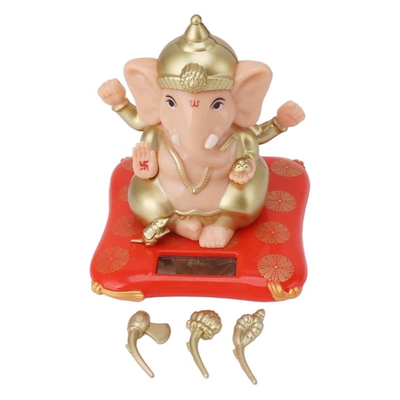 Suodoka Solar Ganesha Ornament – Sun‑Powered Dance Statue for Car Dashboard, Home & Garden Décor, Gift for Meditation & Prosperity