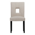 thumbnail image 4 of Weston Home Landen Keyhole Linen Dining Side Chair, Beige (Set of 2), 4 of 6
