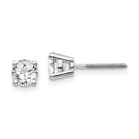 Auriga Fine Jewelry 14K White Gold 0.85ct Diamond Thread On-Off Stud Earrings for Women