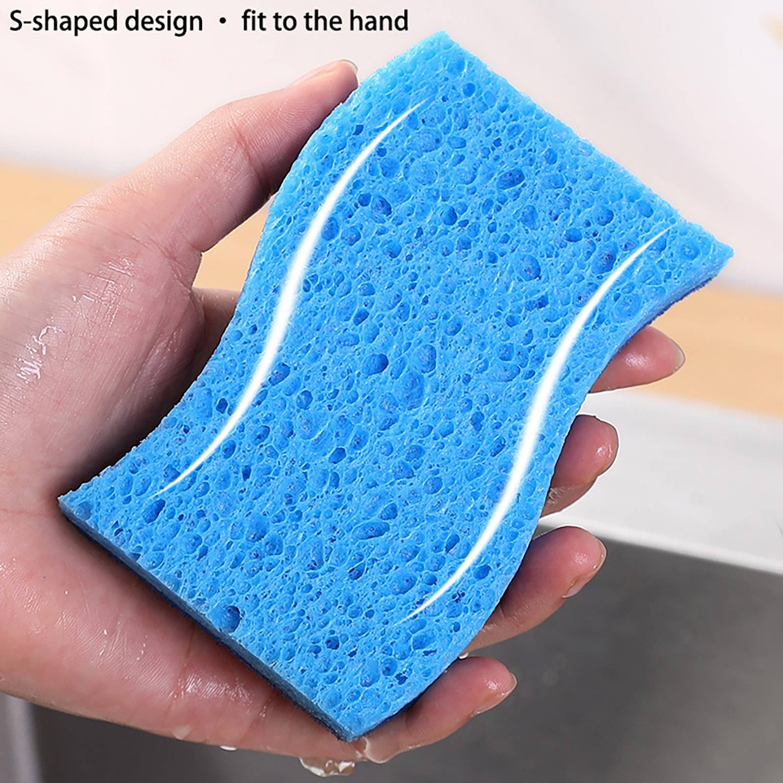 Blue Turtle Sponges for Dishes – 3 Pack Non Scratch Nail Saver Kitchen  Sponges – Premium Multifunction Scrub Sponge Protects Nails & Fingers –  Odor