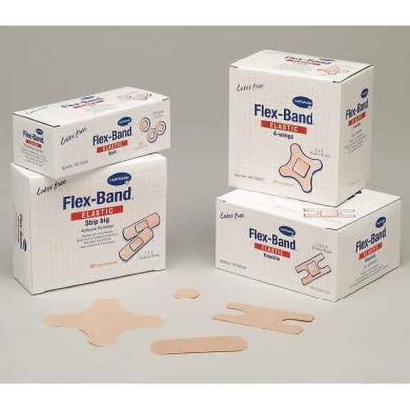 Flex-Band Adhesive Strip, 1 X 1-1/4 Inch Fabric Oval Tan Sterile, 46150000 - Box of 100