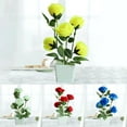 thumbnail image 1 of 1 Set Artificial Potted Plant Ornamental Charming Plastic Easy to Maintain Simulation Rose Flower for Balcony, 1 of 7