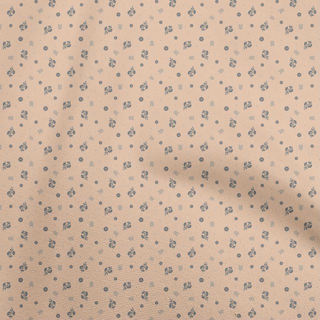 oneOone Georgette Viscose Light Brown Fabric Floral Sewing Craft Projects Fabric Prints By Yard 42 Inch Wide