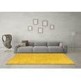 thumbnail image 3 of Ahgly Company Machine Washable Indoor Rectangle Oriental Yellow Modern Area Rugs, 5' x 8', 3 of 4
