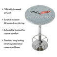 thumbnail image 3 of Corvette C6 Silver Bar Table with Adjustable Footrest and Acrylic Top, 3 of 5