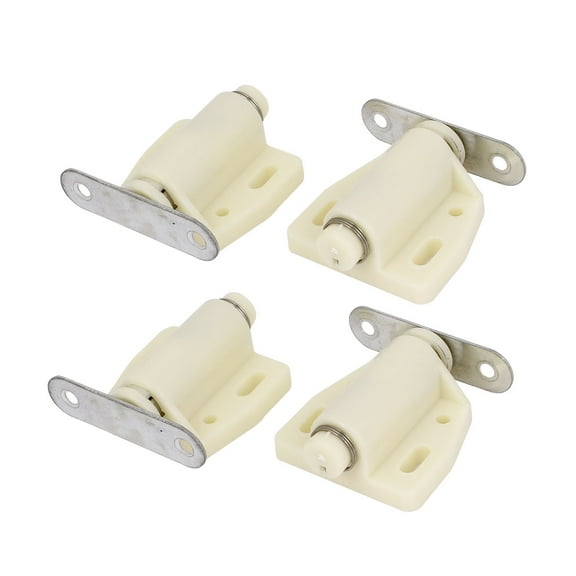 Unique Bargains Furniture Cupboard Door Push Press Open Single Magnetic Catch Latch Beige 4Pcs