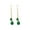 Green, variant on Black Cubic Zirconia Hook Earrings for Women Trendy Rose Gold Plated Long  Earrings