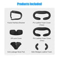 thumbnail image 4 of 7 in 1 PU Leather Foam Face Mask Replacement Pad Comfort Accessories Kit for Quest 2-Black, 4 of 8