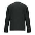 thumbnail image 4 of Miluxas Men's V Neck Long Sleeve Shirts Casual Henley Cotton T-Shirts Slim Fit Longline Tee Shirts Black, 4 of 5