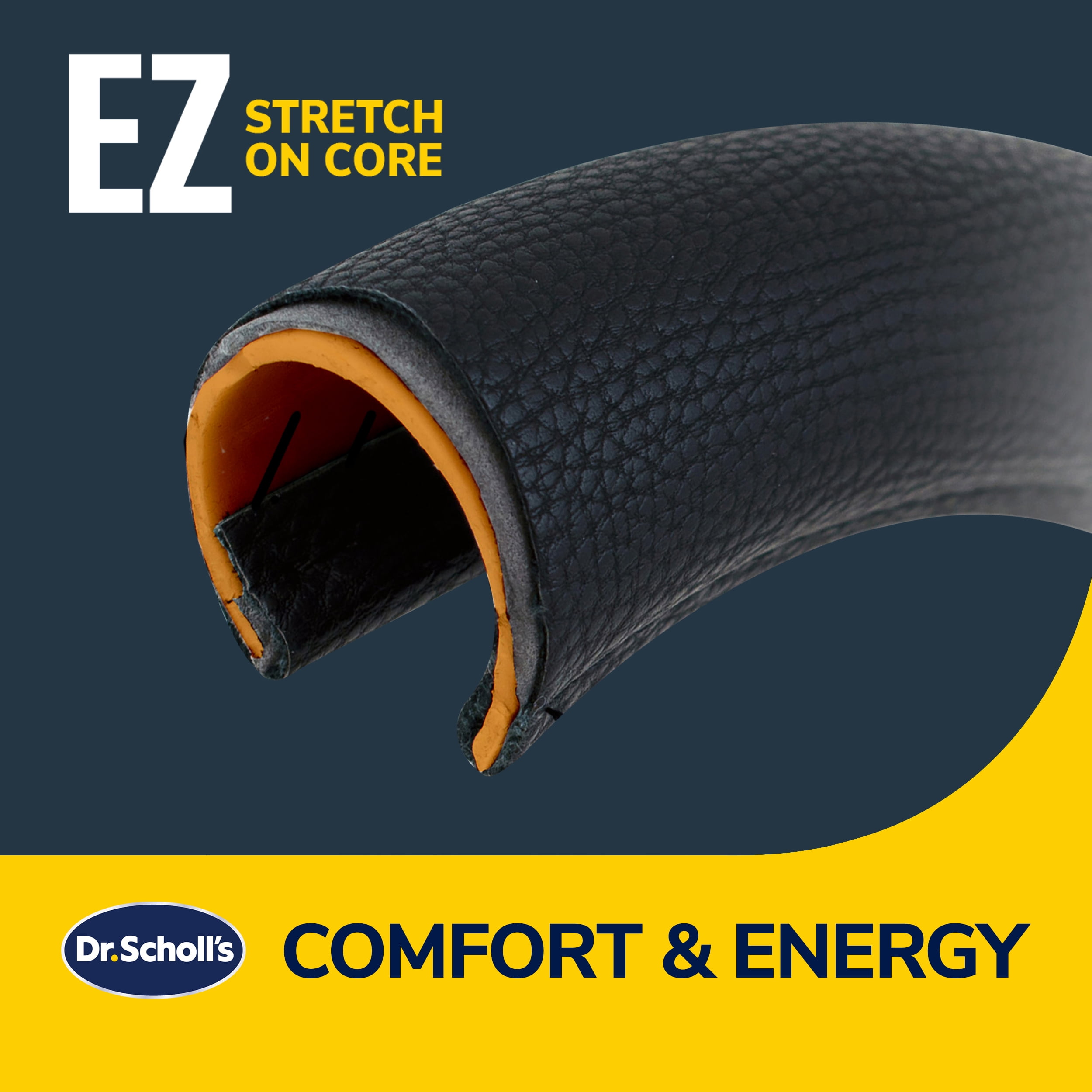 Dr. Scholl's Copper Infused Heat Press Grip Memory Foam Truck Steering Wheel Cover
