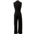 thumbnail image 3 of Women's Sleeveless Mock Neck Wide Leg Jumpsuit Elegant High Waist Party Outfit, 3 of 5