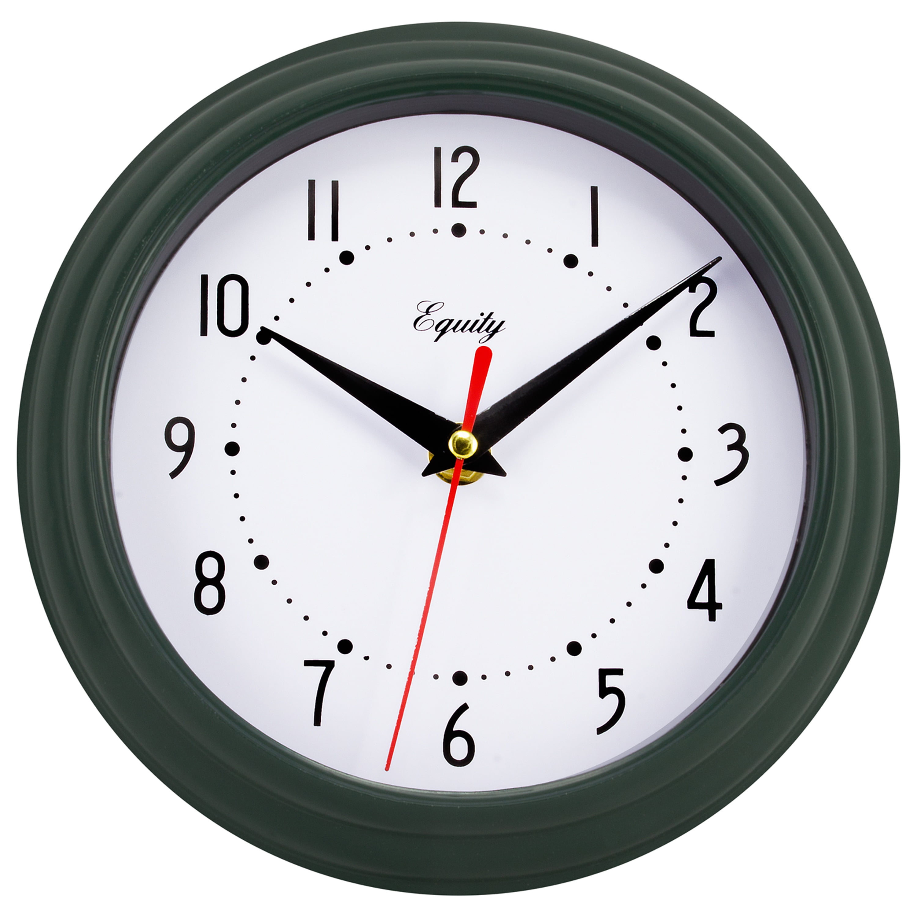 Equity By La Crosse 25019 8 Inch Hunter Green Basics Analog Quartz Wall