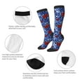 thumbnail image 4 of Picia Women Crew Soft Moisture-wicking Socks Abstract Colorful Butterflies Pattern Design Cotton Socks, One Size fit All, 4 of 9