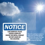 (2 Pack) Lab Samples Place Urine Samples Inside OSHA Notice Sign 18 ...
