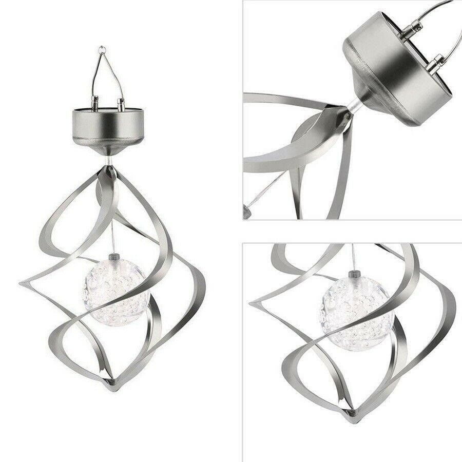 2XU Solar Wind Spinner Lights LEDColor Changing Garden Outdoor Hanging Wind Chime 
