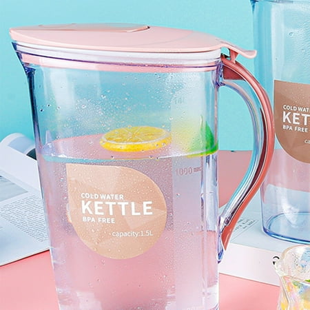 

Tepsmf 1.4L Heat- Cold Kettle Portable-up Lid Water Refill Delicate Open and Close Refrigeration Beverage Storage Kettle Gifts For Women