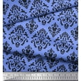 thumbnail image 3 of Soimoi Blue Rayon Fabric Flourish Damask Print Fabric by Yard 42 Inch Wide, 3 of 3