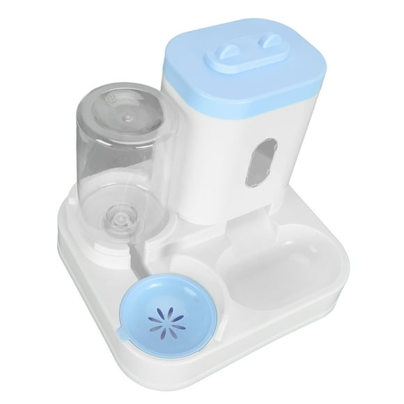 Pet Food and Water Dispenser, 2 in 1 Design Automatic Cat Feeder with 1L Water and 2L Food Dispenser, Transparent Window, Premium PP Material, Easy Cleaning, Suitable for Cats,
