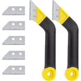 thumbnail image 1 of Juego de 2 raspadores de lechada, herramientas para quitar mortero, raspadores de azulejos, sierra de codo con 5 cuchillas de repuesto para limpieza de baños, 1 of 5