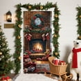 thumbnail image 5 of Zhourta Christmas Door Cover Decoration Fireplace Xmas Hanging Banner Background for Home Front Door Holiday Christmas Decoration 35 X 71 Inch, 5 of 6