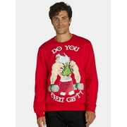 JOLLYKNITS Jolly Knits Men's & Big Men's Crewneck Christmas Sweatshirt, Sizes S-3XL