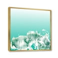 thumbnail image 3 of Designart 'Auquamarine Landscape Turquoise Splashes' Traditional Framed Canvas Wall Art Print, 3 of 5
