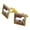 Gold, variant on Horse Silhouette Cowboy Western Square Cufflink Set - Silver or Gold
