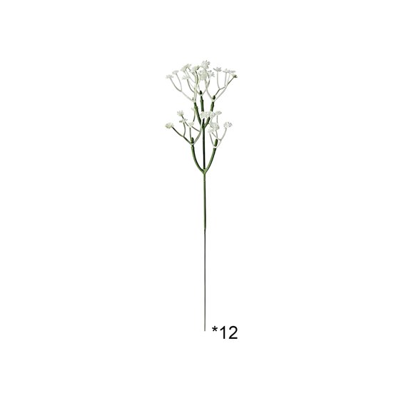 Leodye 12PCS Artificial Gypsophila Breathable Flower Bouquet Faux Bundle for Wedding Scene Home Indoor Tabletop Decor -11.81 IN
