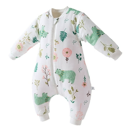 

Infant Long Sleeve Cotton Sleeping Sack with Legs Cartoon Pajamas