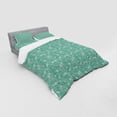 thumbnail image 3 of Ambesonne Abstract Bedding Set 3 Pcs, Modern Curly Motif Doodle, Twin XL, Seafoam and Mint Green, 3 of 3