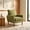Green, variant on Modern Accent Chair with Armrests, Fabric Upholstered Comfy Single Sofa with Solid Wood Leg for Living Room, Beige
